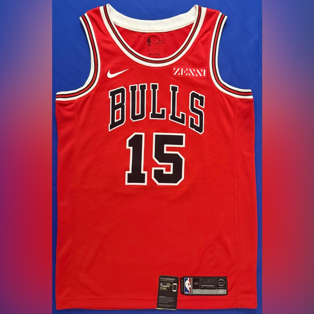 Rare Nike Chandler Hutchison Chicago Bulls #15 Red Icon Swingman Jersey 40 Men S